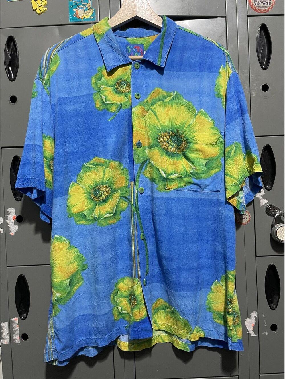 Jams World sunflower vintage rayon AOP Hawaiin shirt
